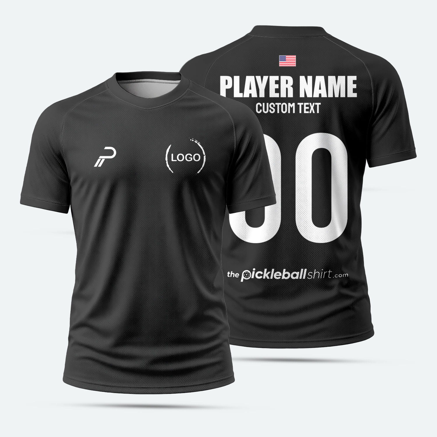 custom-pickleball-shirt-black Custom Pickleball Shirt Black