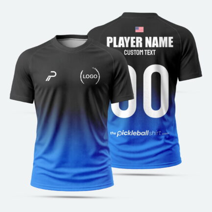Custom Pickleball Shirt Gradient Blue