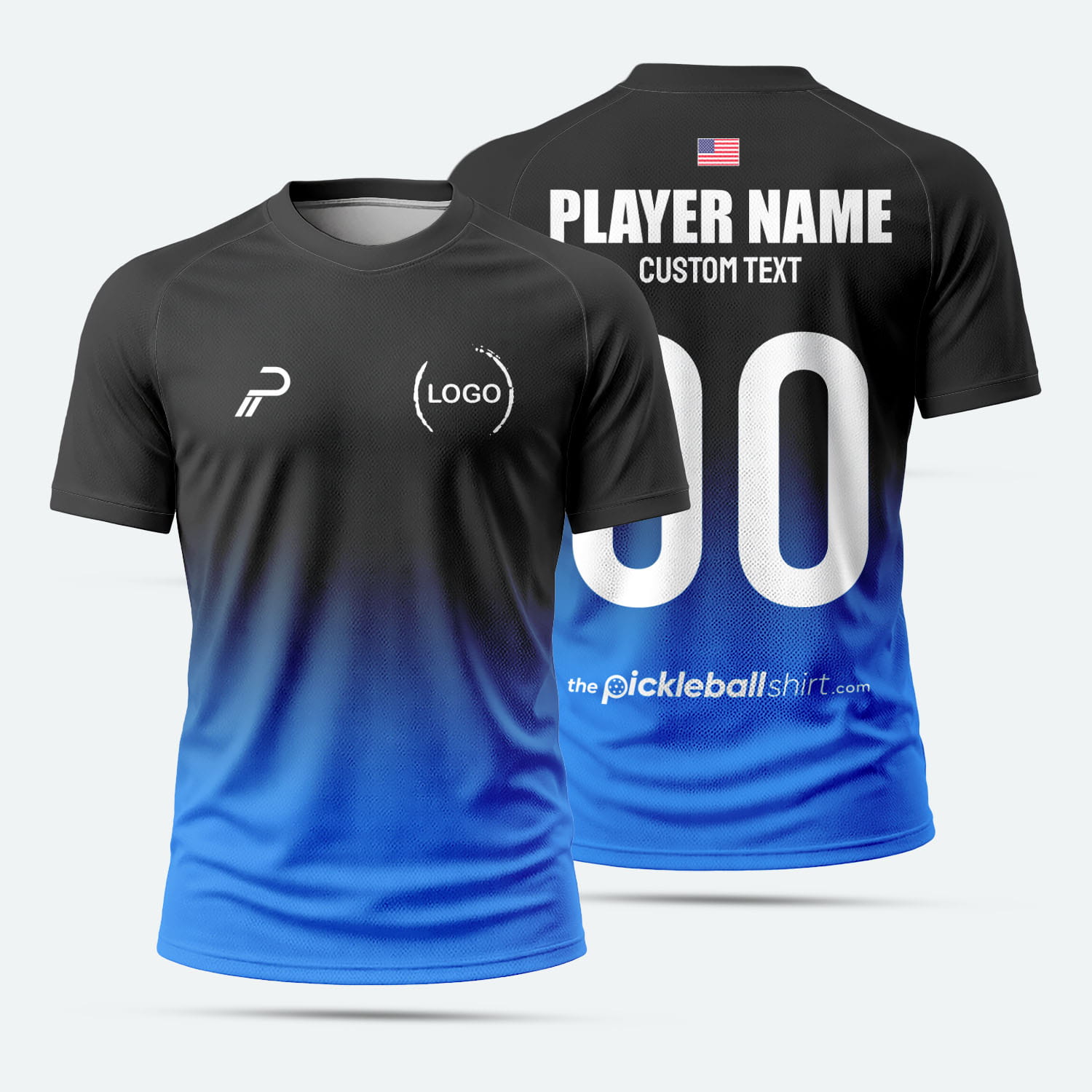 custom-pickleball-shirt-gradient-blue Custom Pickleball Shirt Gradient Blue
