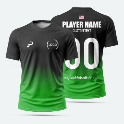 Custom Pickleball Shirt Gradient Green