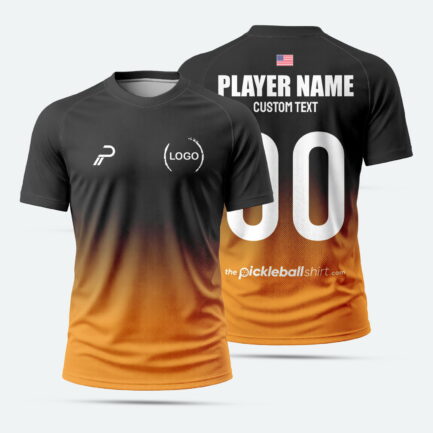 Custom Pickleball Shirt Gradient Orange