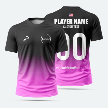 Custom Pickleball Shirt Gradient Pink