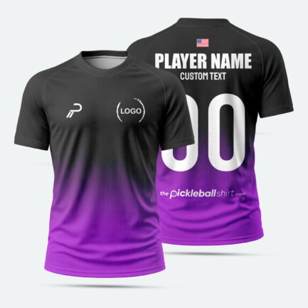 Custom Pickleball Shirt Gradient Purple