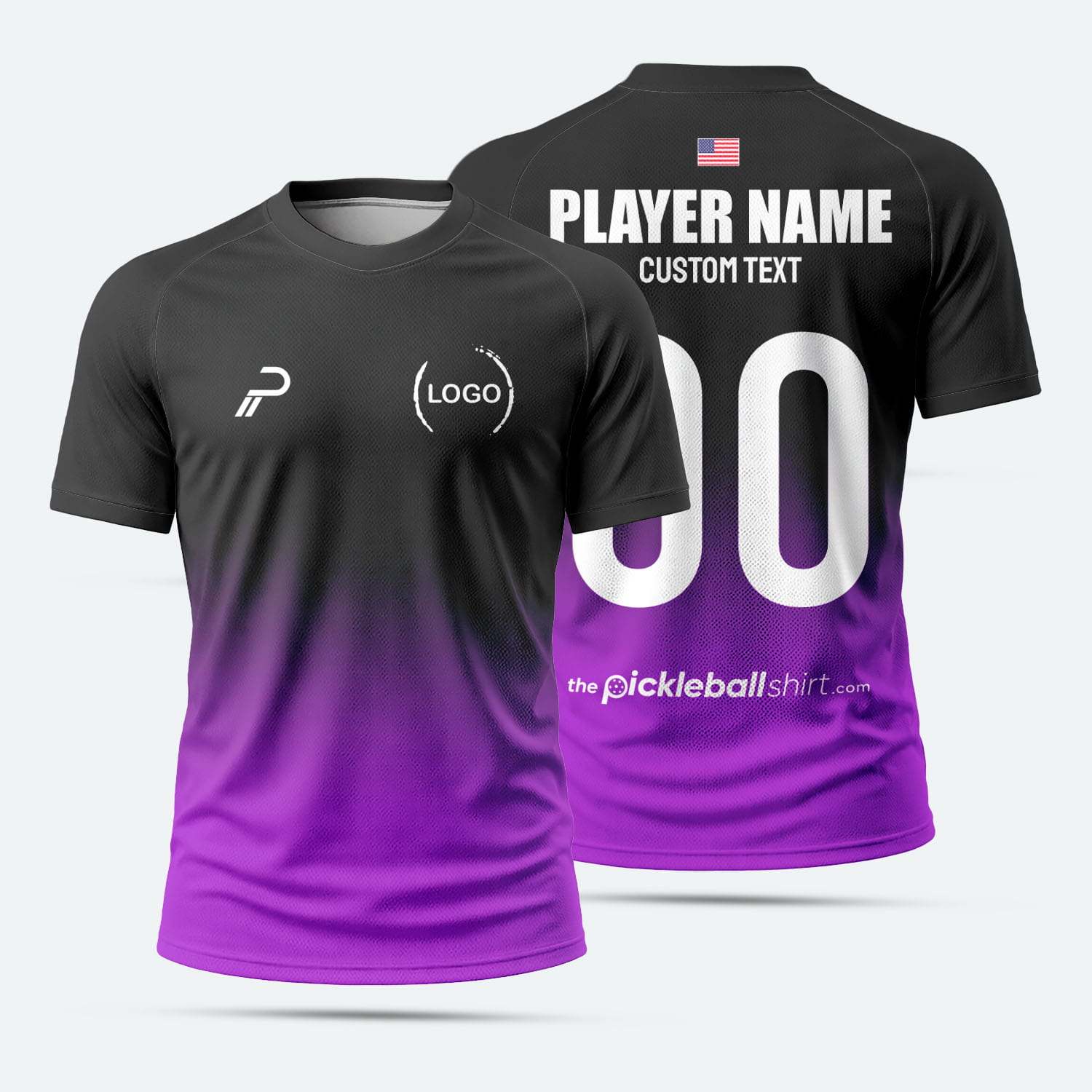 custom-pickleball-shirt-gradient-purple Custom Pickleball Shirt Gradient Purple