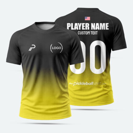 Custom Pickleball Shirt Gradient Yellow