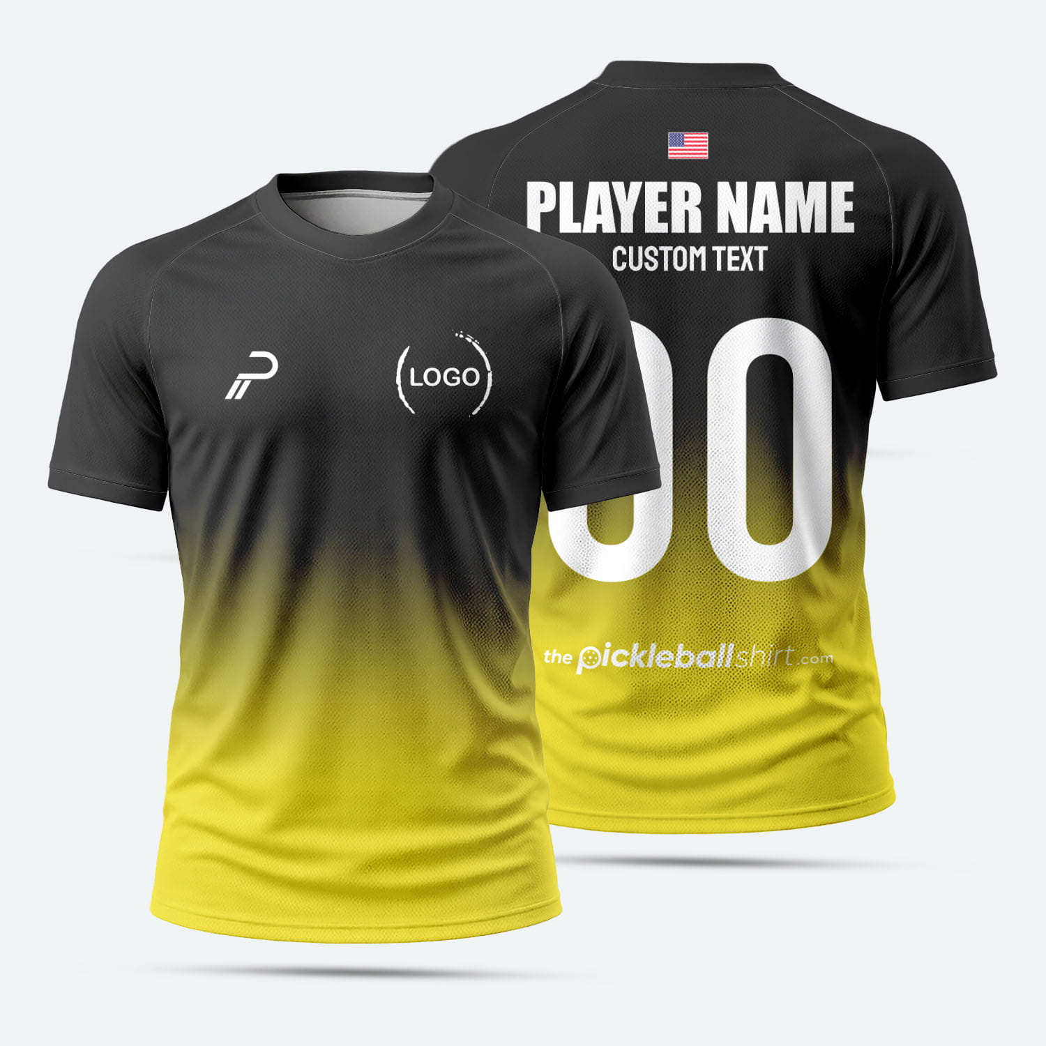 custom-pickleball-shirt-gradient-yellow Custom Pickleball Shirt Gradient Yellow
