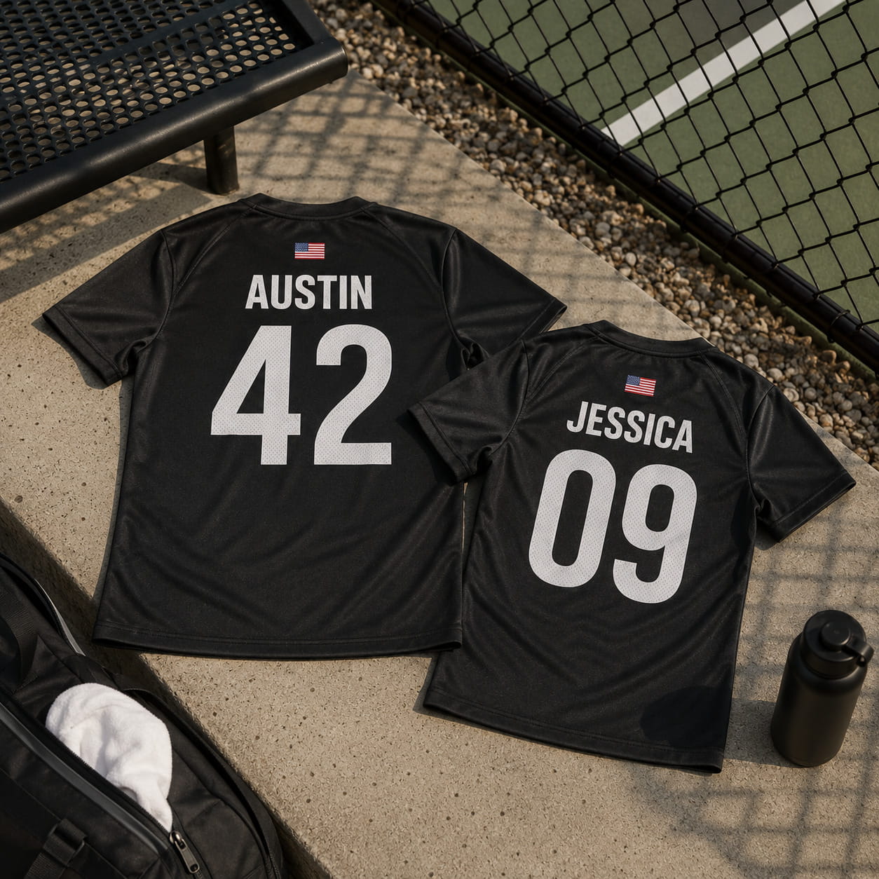 custom-pickleball-shirts-black-back Custom Pickleball Shirts Black back