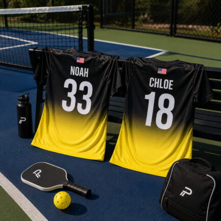 Custom Pickleball Shirts Gradient ellow back