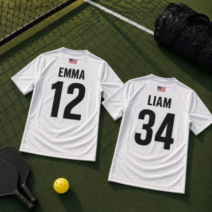 Custom Pickleball Shirts White back